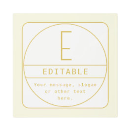 Impresión En Metal Plantilla de diseño retro-moderno editable Gold &