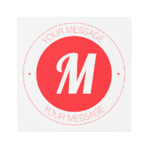 Plantilla de Monograma y Texto Circular de persona