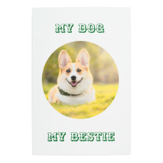 Impresión En Metal Plantilla fotográfica personalizada para mi perro