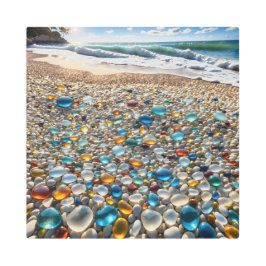 Impresión En Metal Playa de Glasspebbleque 13