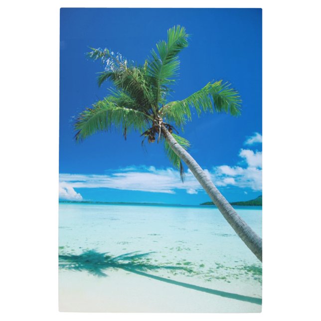 Impresión En Metal Playas tropicales | Playa de Motu Tofari, Bora Bor (Anverso)