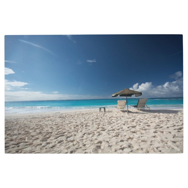 Impresión En Metal Playas tropicales | Sandy Beach, Anguila (Anverso)