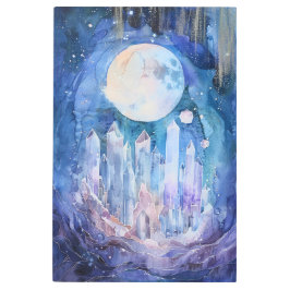 Impresión En Metal *~* Pleno Moon Esoteric SC3 Cristales Mandala púrp