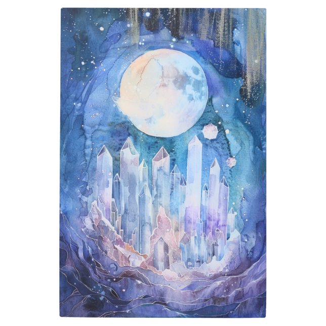 Impresión En Metal *~* Pleno Moon Esoteric SC3 Cristales Mandala púrp (Anverso)
