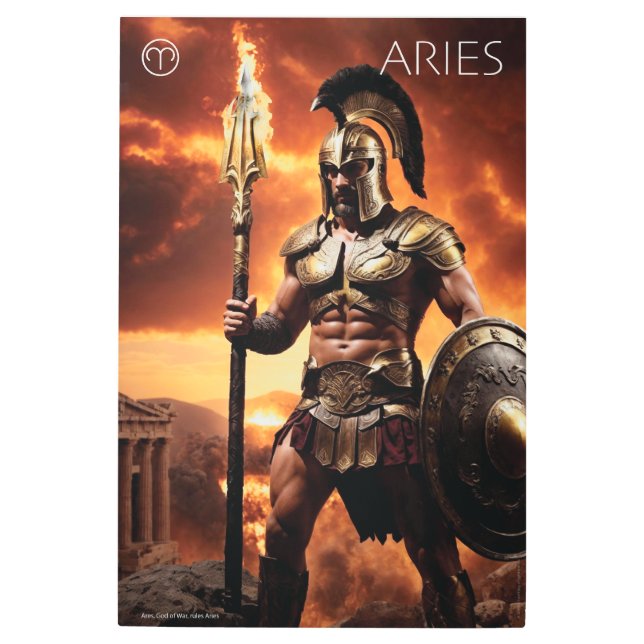 Impresión En Metal Poder Zodiaco: Aries (Anverso)