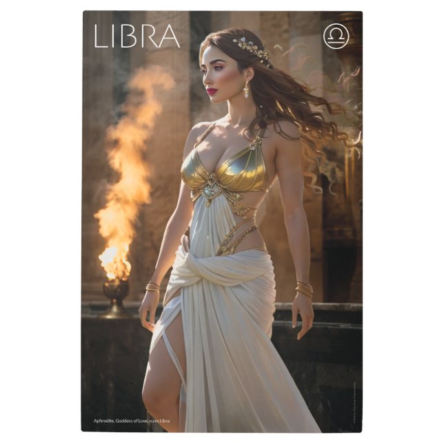 Impresión En Metal Poder Zodiaco: Libra (Anverso)