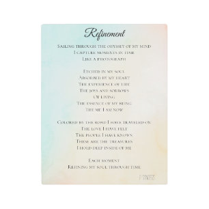 Impresión En Metal Poesía de refinamiento
