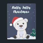 Impresión En Metal Polar Bear Christmas Snow Winter Animals Polar Met<br><div class="desc">The polar bear for Christmas with fairy lights. Funny animals with gifts and snow to the holidays. Also funny for Christmas in July. Polar bears are sweet animals and perfect for Christmas.</div>
