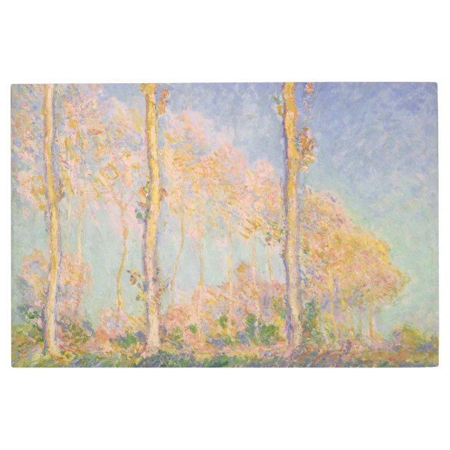 Impresión En Metal Poplars, impressionist landscape, Claude Monet (Anverso)