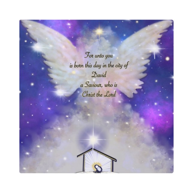 Impresión En Metal Por ti ángel estable y cielo nocturno (Anverso)