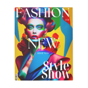 Impresión En Metal Portada de la revista de moda inspirada en el vogu