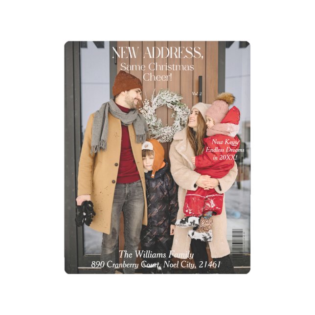 Impresión En Metal Portada de la revista New Home Family para Navidad (Anverso)