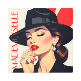 Impresión En Metal Portada de la revista Vintage Woman