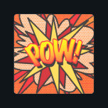 Impresión En Metal POW Fun Retro Libro De Historietas Pop Art<br><div class="desc">Guay,  diseño de arte pop de historietas de moda y divertido que pone el wham,  zap,  en tu casa,  tu oficina y tu día. Diseñado por ComicBookPop© en www.zazzle.com/comicbookpop*</div>