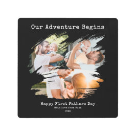 Impresión En Metal Primer Día del Padres Brote de cepillo 3 Collage d