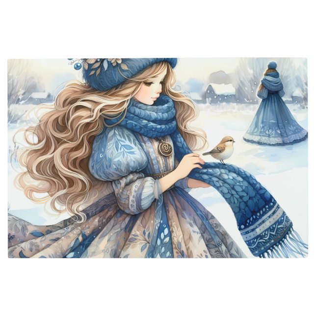 Impresión En Metal Princesa de fantasía de invierno en tierra de cuen (Anverso)