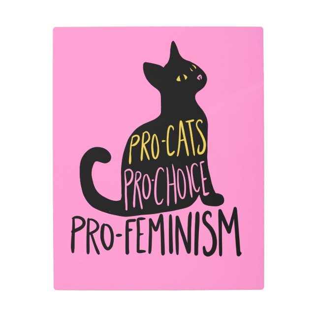 Impresión En Metal Progresistas Pro-elección pro-feminismo (Anverso)