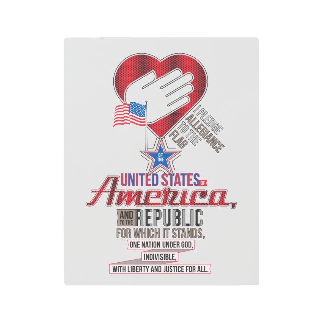 Impresión En Metal Promesa de Lealtad de los Estados Unidos (Anverso)