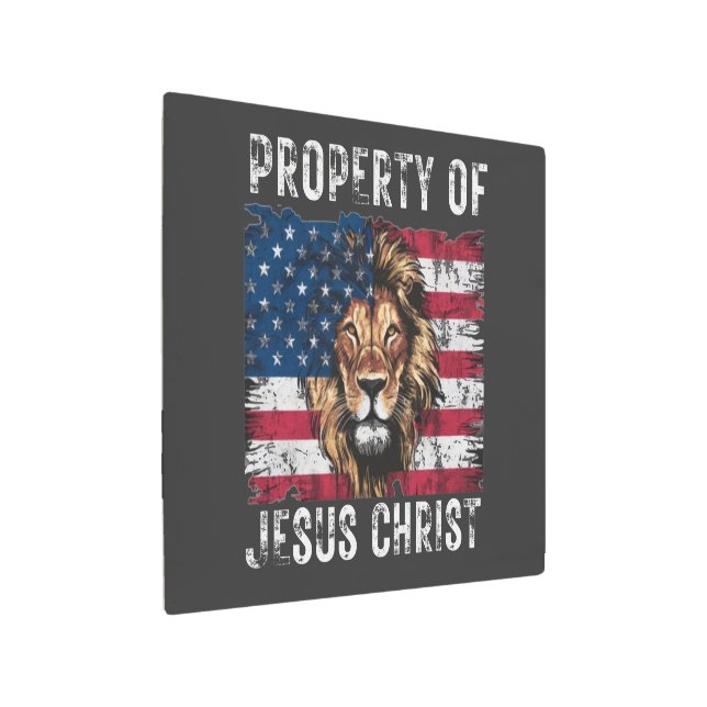 Impresión En Metal Propiedad Jesucristo León Cristiano Judá Julio 4 (Angulado)