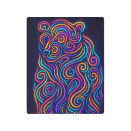 Impresión En Metal Psychedelic Bear Metal Print