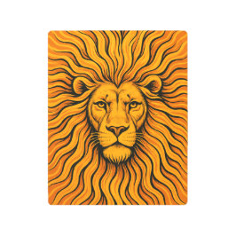 Impresión En Metal Psychedelic Lion Metal Print