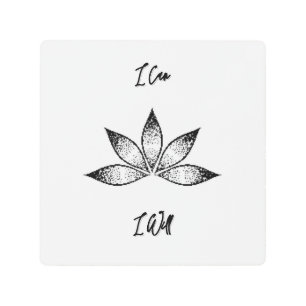 Impresión En Metal Puedo Inspirador Determinación Lotus