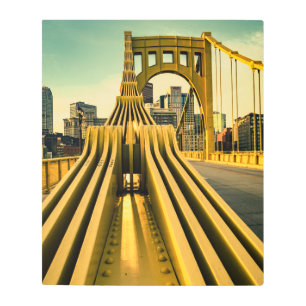 Impresión En Metal Puente de la línea aérea Pittsburgh Steel City
