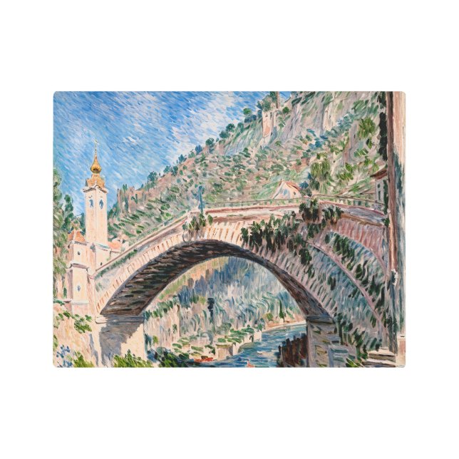 Impresión En Metal Puente en Dolceacqua (Anverso)
