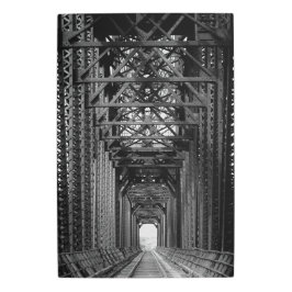 Impresión En Metal Puente Trestle En Blanco Y Negro