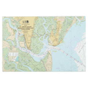 Impresión En Metal Puerto de St Simons Sound Brunswick y río Tortuga