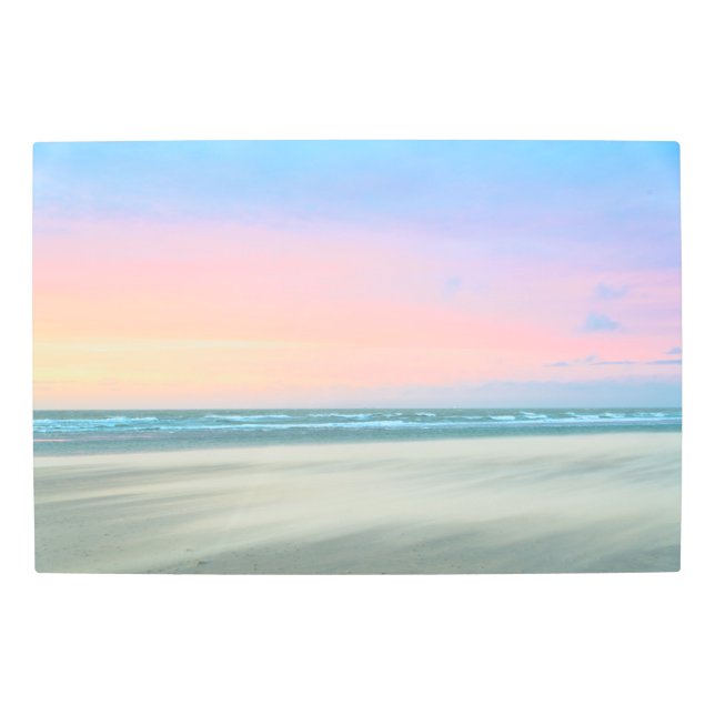 Impresión En Metal Puesta de sol abstracta en la playa de La Haya (Anverso)