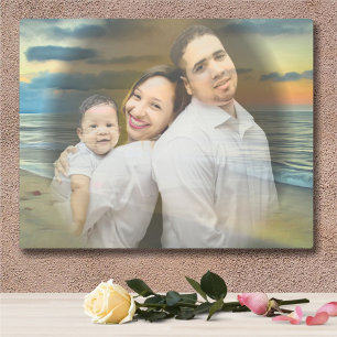 Impresión En Metal Puesta de sol en el océano familiar 0735