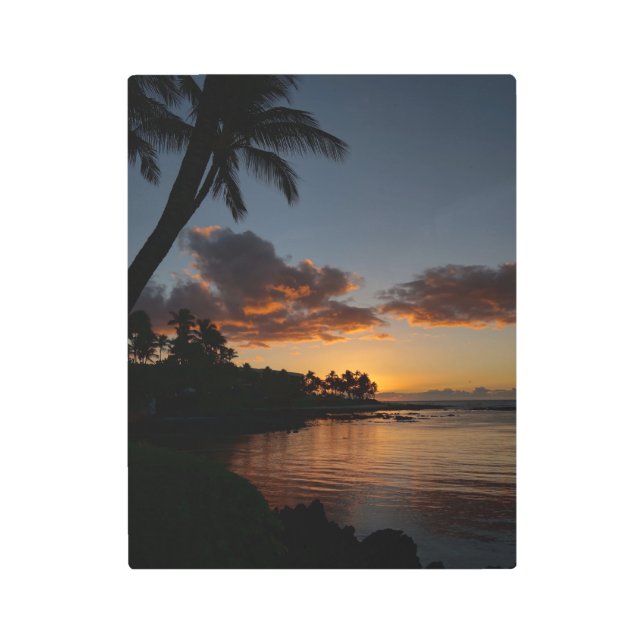 Impresión En Metal Puesta del sol anaranjada (Anverso)