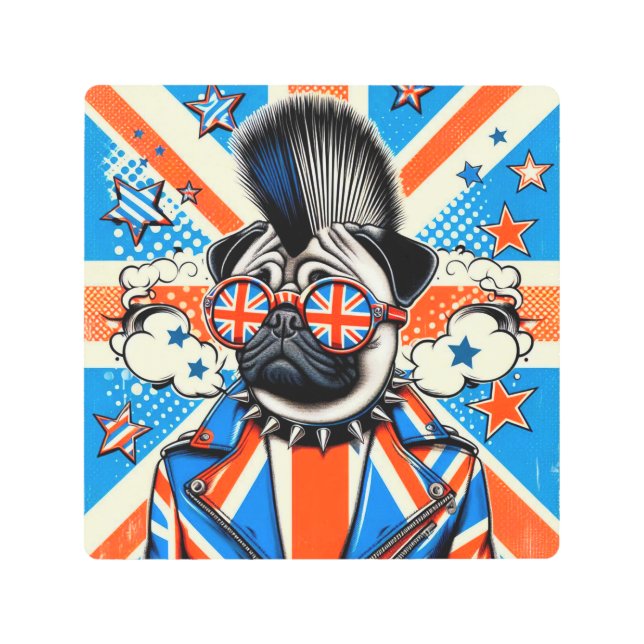 IMPRESIÓN EN METAL PUG EN EL REINO UNIDO 4 (Anverso)