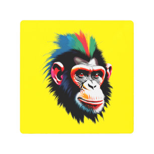 Impresión En Metal Punk Chimp