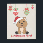 Impresión En Metal Quokka Christmas Snow Winter Animals Quokkas Metal<br><div class="desc">The Quokka for Christmas as a greeting card. Funny animals with gifts and snow for the holidays. Also funny for christmas in July. Quokkas are cute animals and perfect for Christmas.</div>