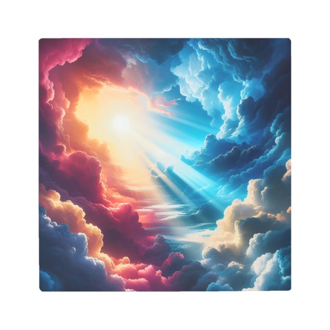 Impresión En Metal Radiancia de atardecer: una obra maestra de paisaj (Anverso)