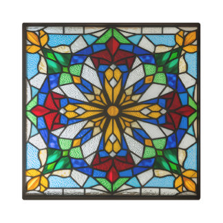 Impresión En Metal Radiant Mosaic Star – Stained Glass Metal Wall Art