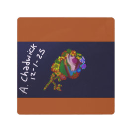 Impresión En Metal Rainbow Colored Floral