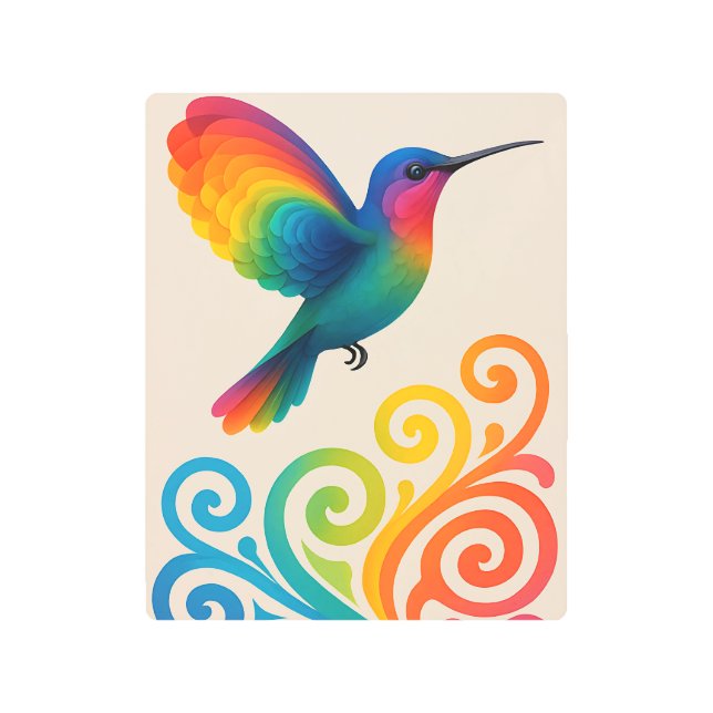 Impresión En Metal Rainbow Hummingbird Metal Print (Anverso)