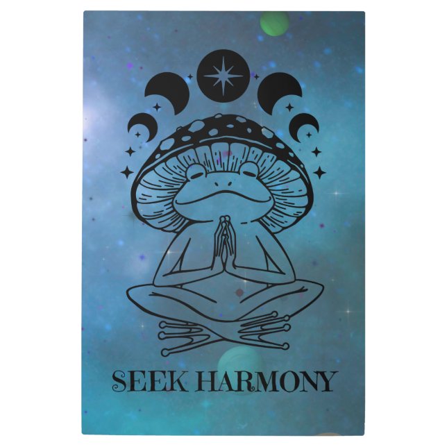 Impresión En Metal Rana de yoga Seek Harmony (Anverso)