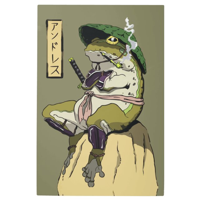 Impresión En Metal Rana samurai: Guardián del Lotus (Anverso)
