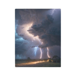Impresión En Metal Rayo de tormenta