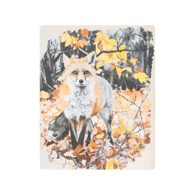Impresión En Metal Realistic Fox Metal Print (Anverso)