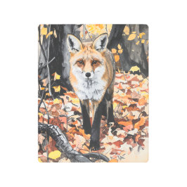 Impresión En Metal Realistic Fox Metal Print | Autumn Forest Wildlife