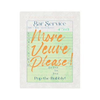 Impresión En Metal Recepción de cheque de invitado Champagne Pop the 