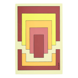 Impresión En Metal Rectángulo Resumen multicolor (estilo 70)