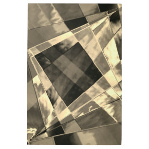 Impresión En Metal Rectángulos inclinados en tonos madera o beige?