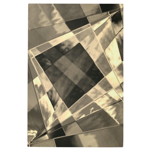 Impresión En Metal Rectángulos inclinados en tonos madera o beige? (Anverso)