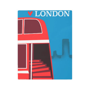 Impresión En Metal Red Bus de Londres